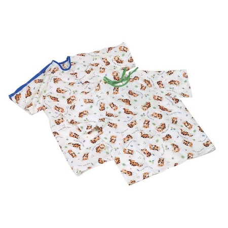 Medline Gown Pediatric Tiger Reg Slv Medium, 12PK MDT011286M